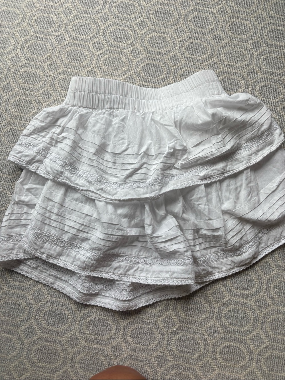 Cake for Dinner White Tiered Ruffle Mini Skirt
